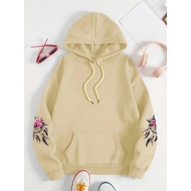 Women'S Plus Size Boho Chic Hoodie - Soft, Comfortable Long Sleeve with Dreamcatcher & Floral Print, Casual Pullover with Pockets for Everyday Wear, Casual Wear Hoodie|Boho Chic Style|Soft Fabric Hoodie