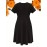 Thanksgiving Alphabet Print Casual Dress- Mid-Length Fabric with Middle Tier, Round Neck, Medium Stretch Polyester, Fall Apparel with 