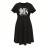Women'S Plus Size 90'S Retro Bops Graphic Print Vintage 90s Inspired Casual Dress - Short Sleeve Round Neck A-Line Flared Skirt with Puff Sleeve-like Hem, Machine Washable Summer Midi Dress in & Retro Lettering, Loose Fit H-Line Silhouette for Casua