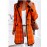 Plus-Size Women's Oversized Collar Button- Coat Jacket - Golden-Toned Houndstooth & Striped Print (Black/Golden), Winter Warmth with Chest Pocket, Machine Washable Casual & Professional Outerwear for, Parties, Everyday